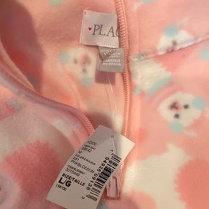 Fluffy fleece llama zip up pull over